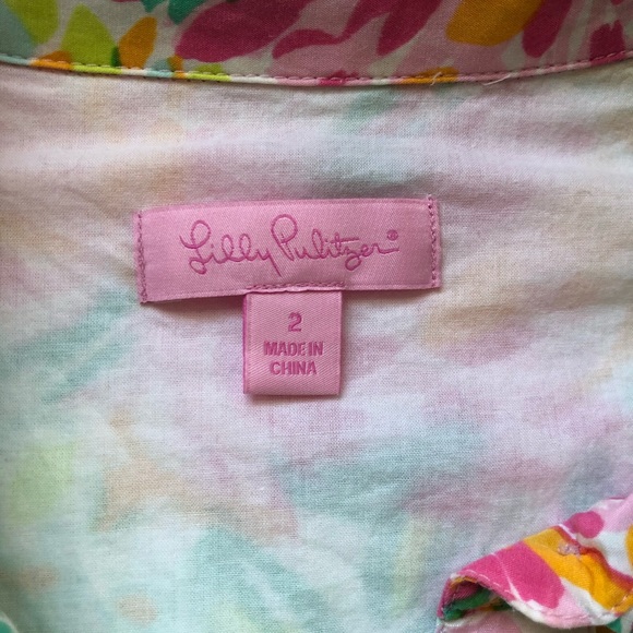 ❌SOLD❌ Lilly Pulitzer floral shirtwaist dress - Picture 6 of 6
